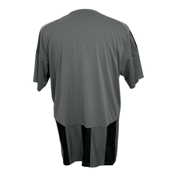Adidas Men's XL Performance Striped 24 Jersey Slim Fit Black Grey Soccer - Picture 4 of 6